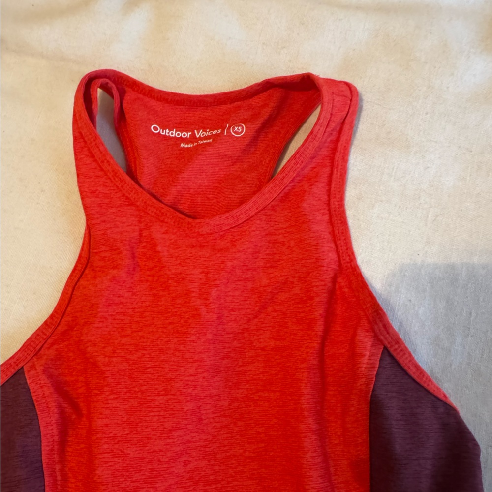 Outdoor Voices Red and Purple Workout Dress